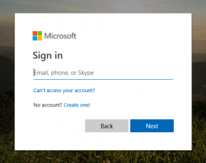 Office365 sign in